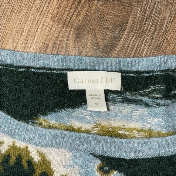 Garnet Hill 100% Recycled Cashmere Patchwork Sweater Small - Picture 4 of 7